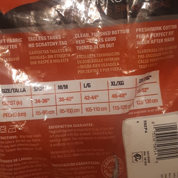 Hanes men's tagless tanks - Picture 2 of 3